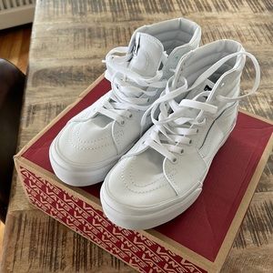 Vans Sk8-Hi Stacked canvas TRUE WHITE size 7.0
